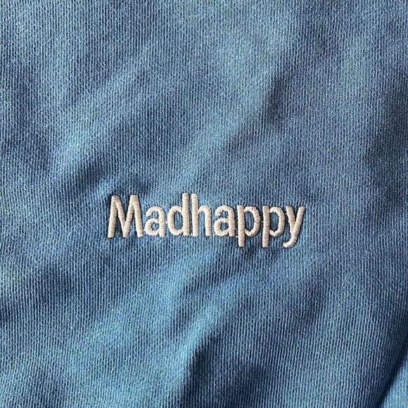 Madhappy Small Blue Cropped Sweatshirt,Small - Picture 7 of 9
